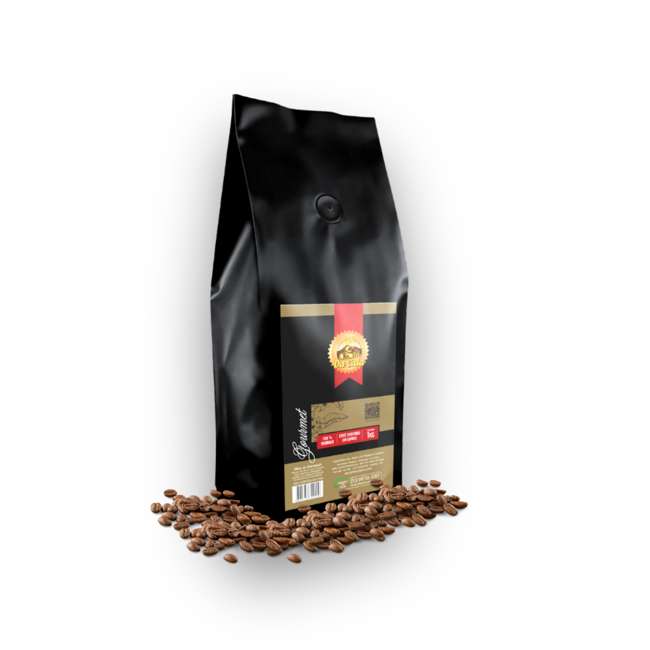 Café Torrado Em Grãos 100% Arábica 1kg