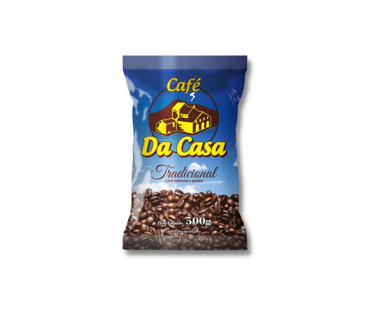 Café Da Casa Tradicional Torrado E Moído Pacote 500g
